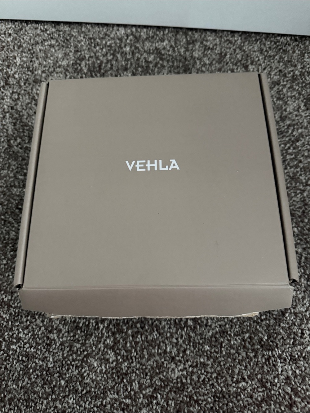 VEHLA Matte Taupe Gift Box with White Logo